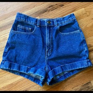 American Apparel High-waisted Jean Shorts
